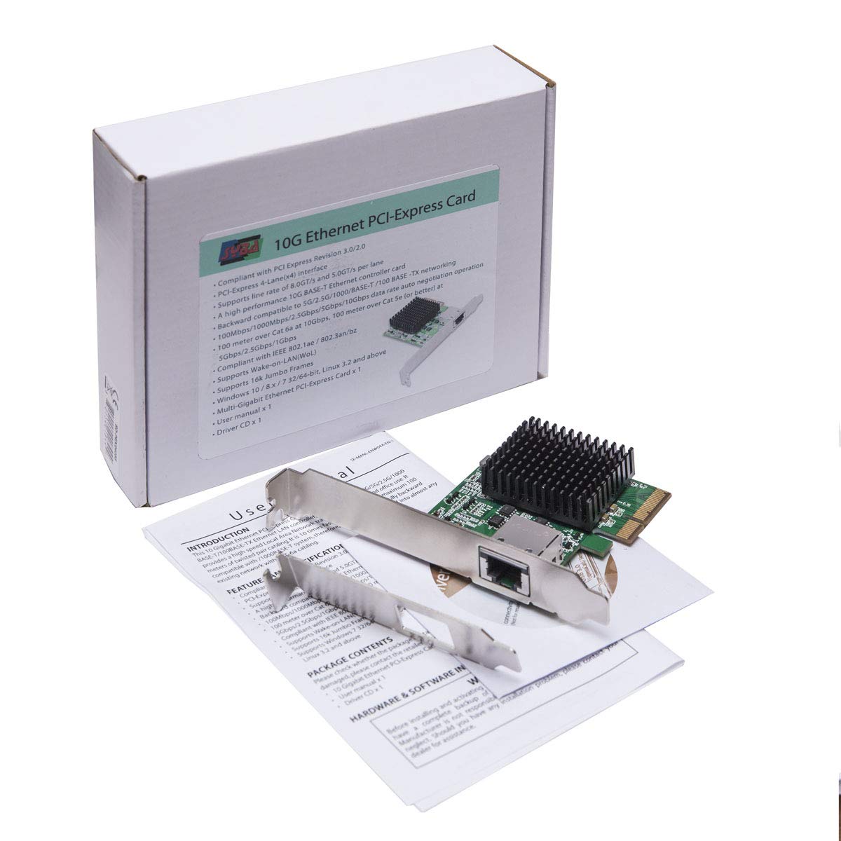 Syba 1 Port 10 Gigabit Ethernet Network Card Pcie X4 10gb 10gbase T Nic Aqtion Aqc107 10gbps Ethernet Pci Express X4 Adapter - 