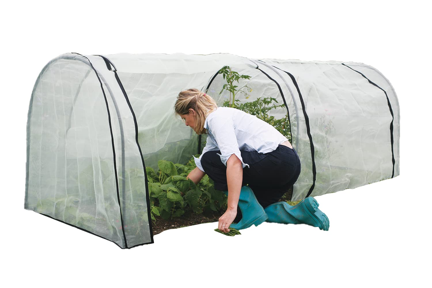 Haxnicks Grower Frame Micromesh Cover | (Frame Sold Separately) | Mini Greenhouse Micromesh Cover, Fine Netting, Transparent - 300 x 100 x 100 cm, FTUN010103