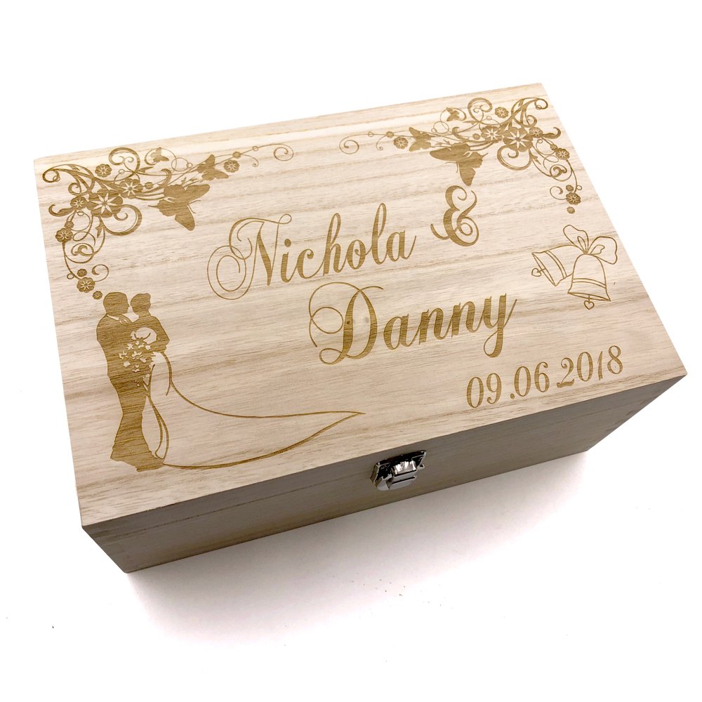 Raised Words Personalised Large Wedding Floral Design Wooden Memories Keepsake Box Buy Online In Guernsey At Guernsey Desertcart Com Productid