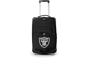 Denco Las Vegas Raiders 21” Rolling Carry-On Luggage- Travel with NFL Licensed Bag- Great for Airports and Trips