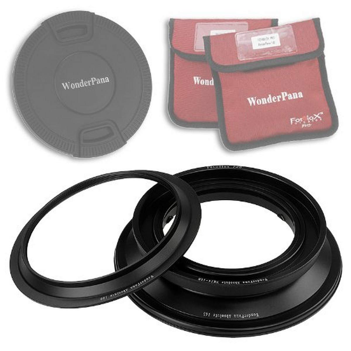 WonderPana Absolute Core for the Nikon 14mm AF Nikkor f/2.8D ED Lens (Full Frame 35mm) - 130mm Adapter Ring (for Cokin X-Pro Filter System), 150mm Adapter Ring (for Lee SW-150 Filter System) and 145mm Filter Ring with 145mm Heavy Duty Inner Pinch Lens Cap — image 1