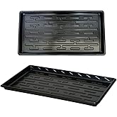 ILITING Shallow 1020 Nursery Flat Trays -10 Pack, 1.8" Height, Specialized for Holding 72-Cell Plug Seedling Trays, No Holes, Ideal for Seed Starting and Planting