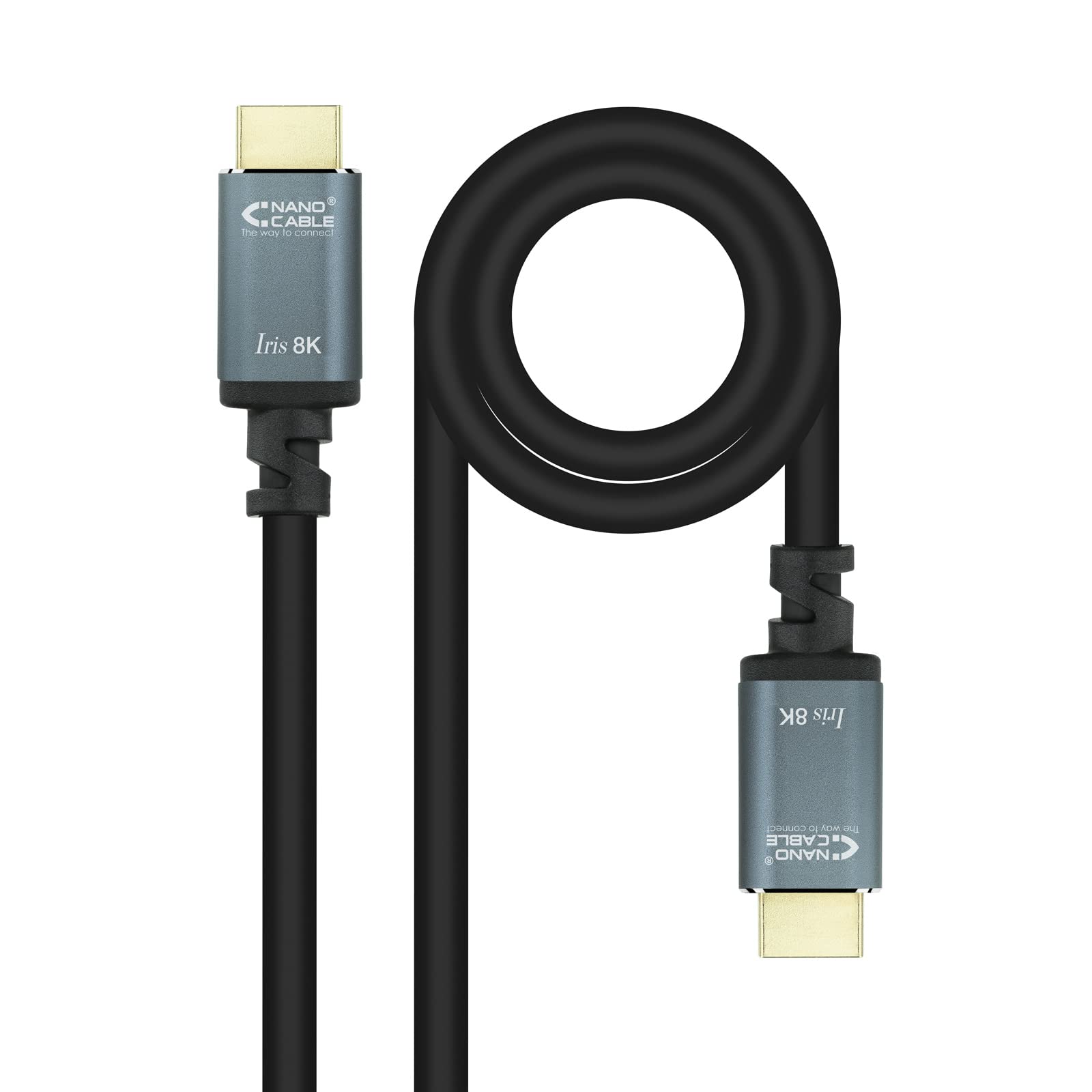 NANOCABLE 10.15.8000 HDMI 2.1 IRIS 8K Cable, 0.5 m, Black