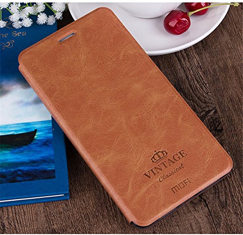 Xiaomi Mi Max Case,DAYJOY Elegant Flip Flio Vintage Leather Protective Bumper Case Cover Shell with card slot and stand function for Xiaomi Mi Max (BROWN)