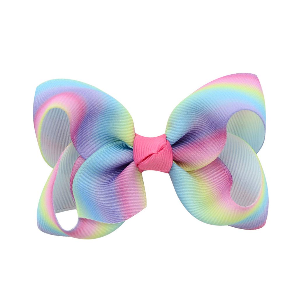 8 Pcs Ribbon Hair Clip, Hair Pins Hair Bow Hair Accessories for Babies Toddlers Teens (3inches)