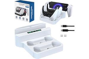 CODOGOY Charging Stand for PS Portal Remote Player, Portable Charge Dock for PS5 Controllers with LED Indicator and Type-C Cable, Charge Base Station Game Accessories for PlayStation 5 Portal Console, White