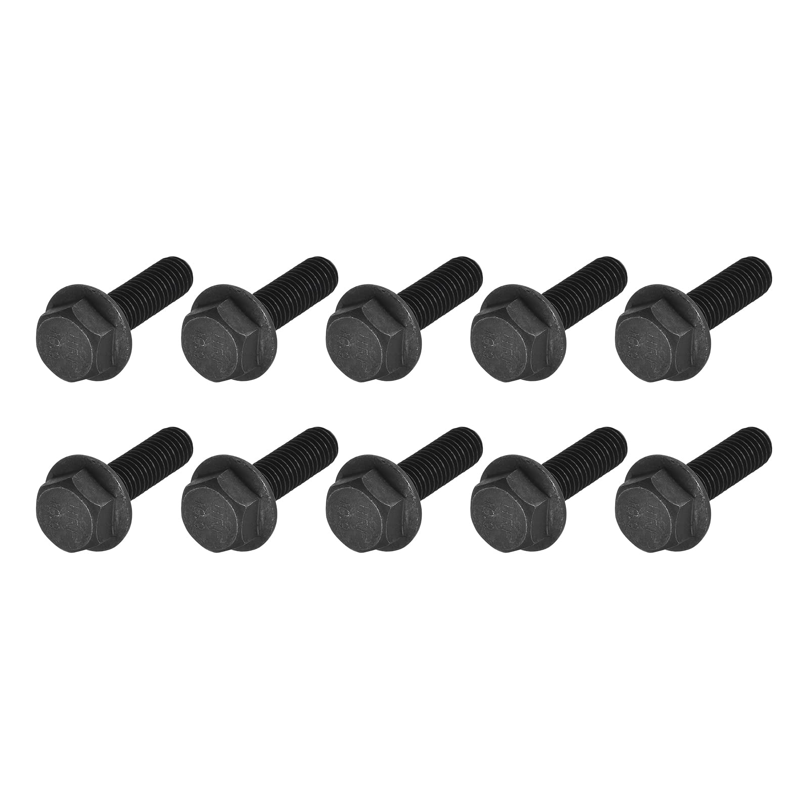 METALLIXITY Flanged Hex Head Bolts (M8x25mm) 10pcs, Hexagon Bolt Fully Thread Screw - for House Construction Hardware Fasteners