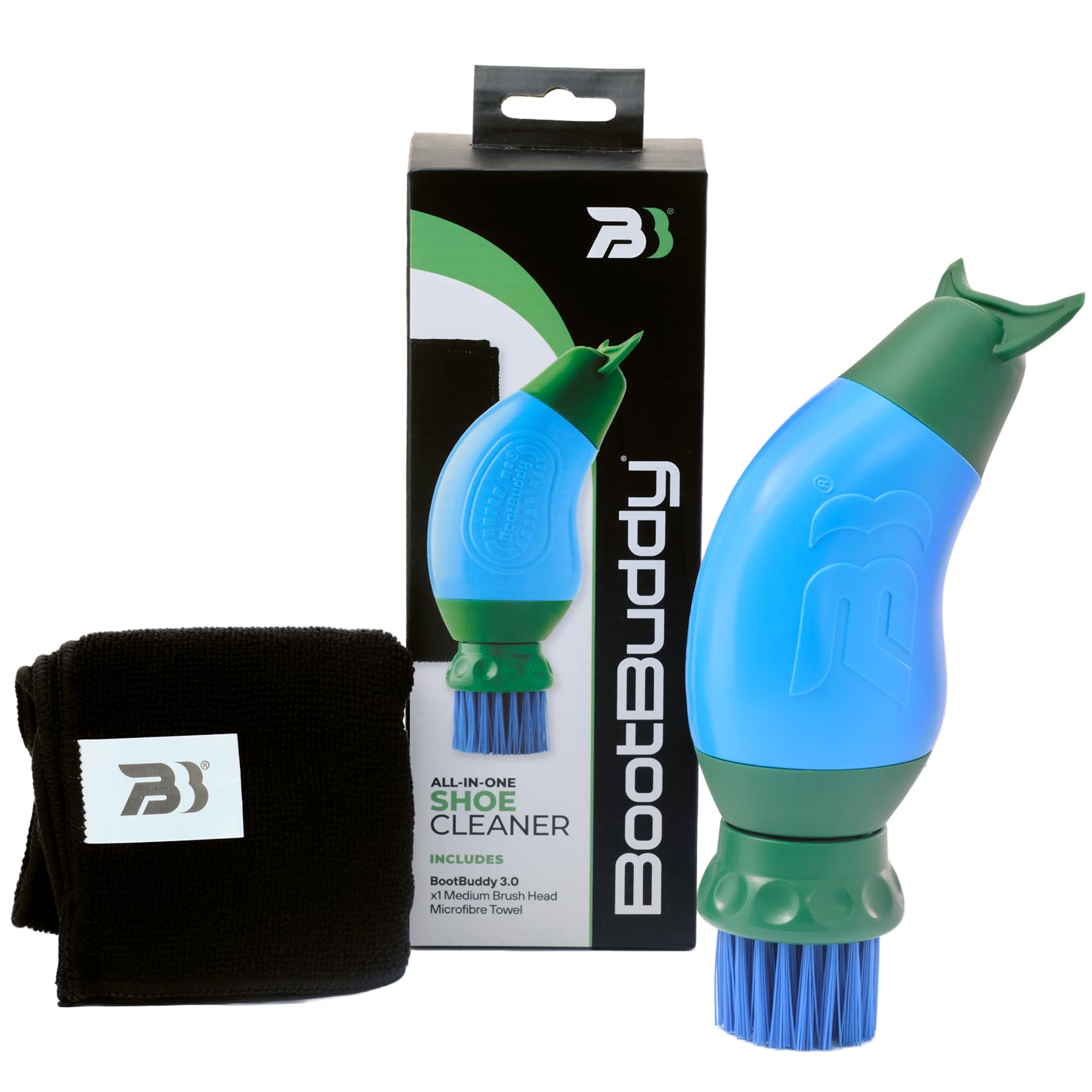BootBuddy Shoe & Boot Cleaner Brush – Footwear Cleaning Kit for Hiking Boots, Golf Shoes, Football Boots, Running Shoes & Wellies – Cleans Mud, Dirt & Stains in Minutes – As Seen on Dragons’ Den