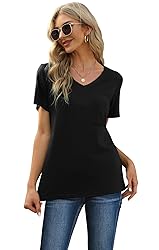 RUBZOOF Pajama Sets for Women Soft Short Sleeve V