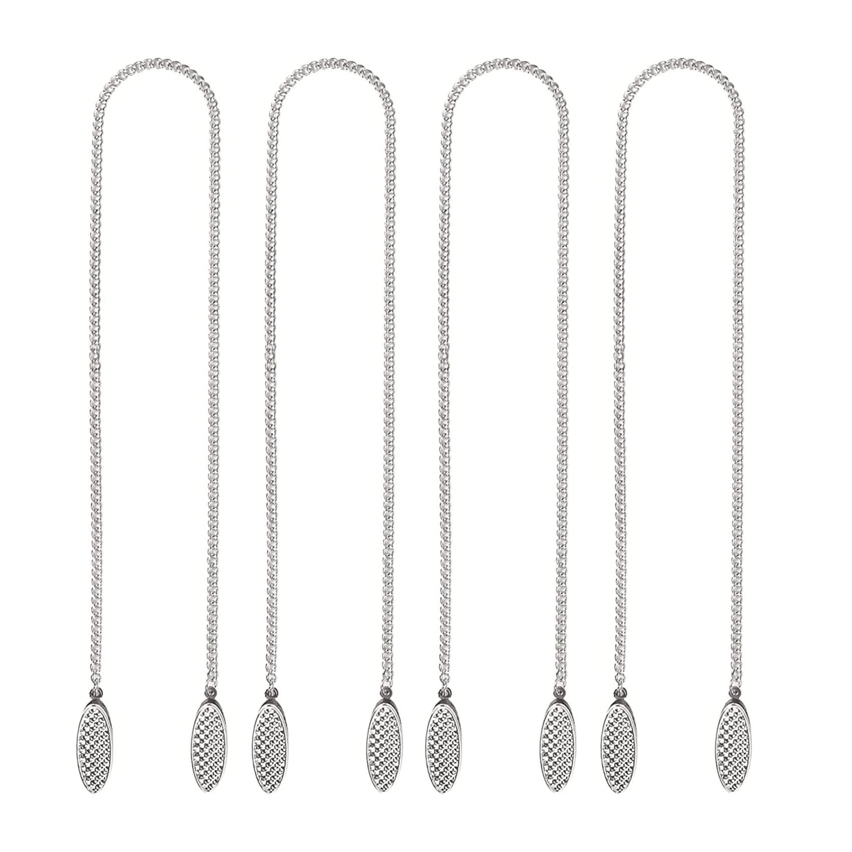 Qndanoan 4 Pcs Napkin Chain Napkin Holder Napkin Clips Chain Flexible Lanyard Neck Strap for Seniors Older Adults Children