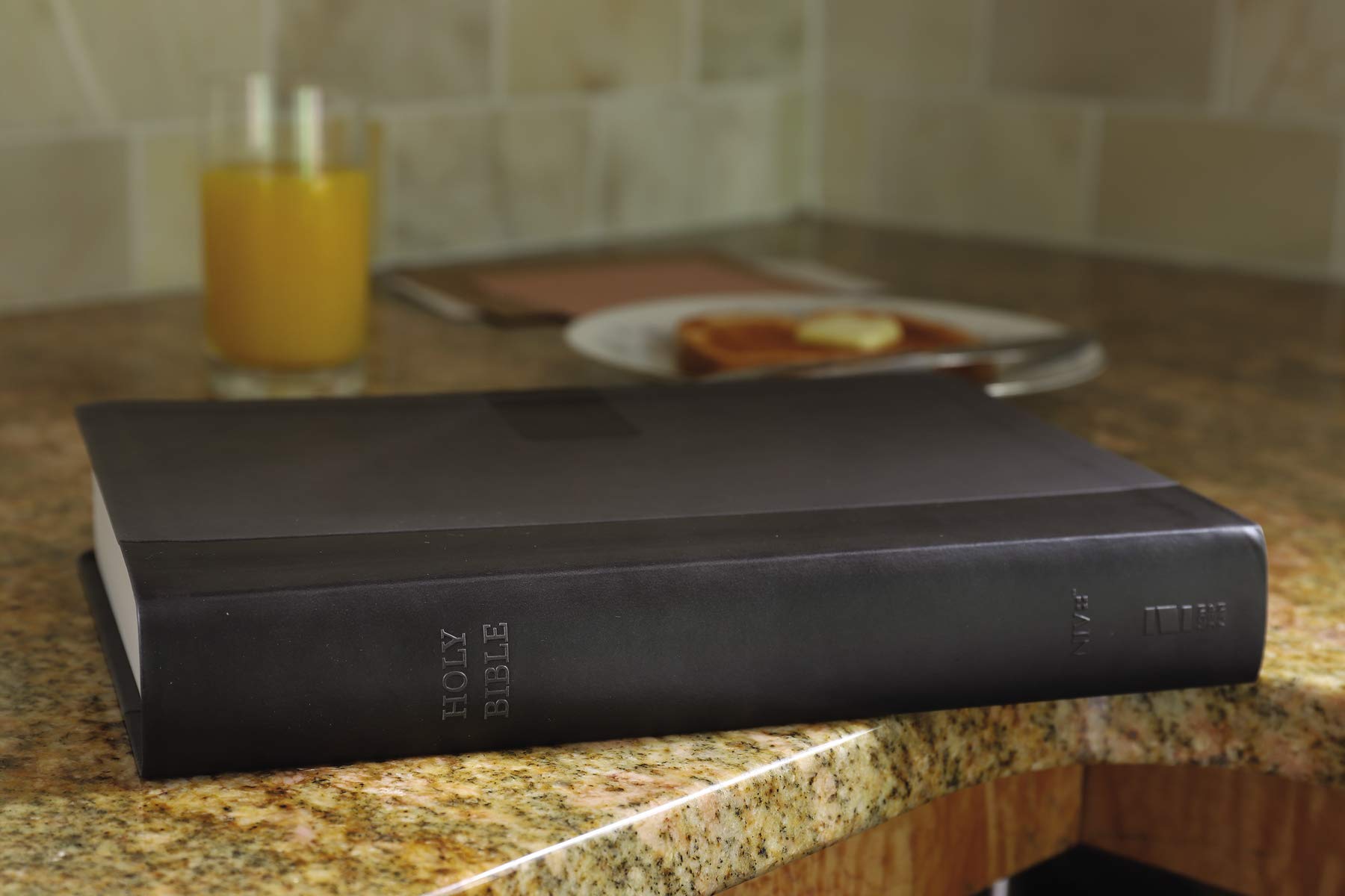 NIV, Super Giant Print Reference Bible, Leathersoft, Gray, Red Letter, Comfort Print Mar 13, 2018