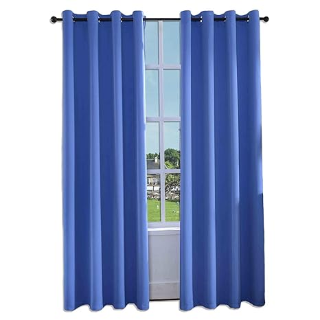 Buy Sinogem Grommet Top Energy Efficient Navy Blue Blackout