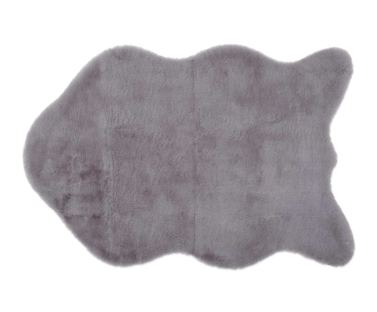 Gözze - Soft, Elegant Faux Leather Rug, 80 x 120 cm - Silver — image 1