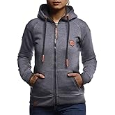 Leif Nelson women's Jacket Hooded Hoodie Full-Zip Sweatshirt Sweater Pullover Longsleeve Long Sleeve Casual LN1924