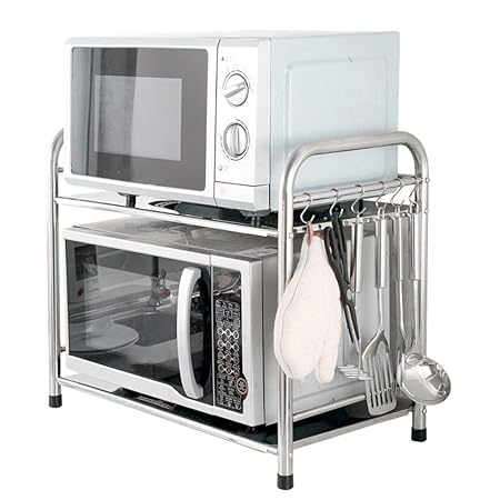 De pie estanterías Acero inoxidable Microondas Horno Cocina Rack ...