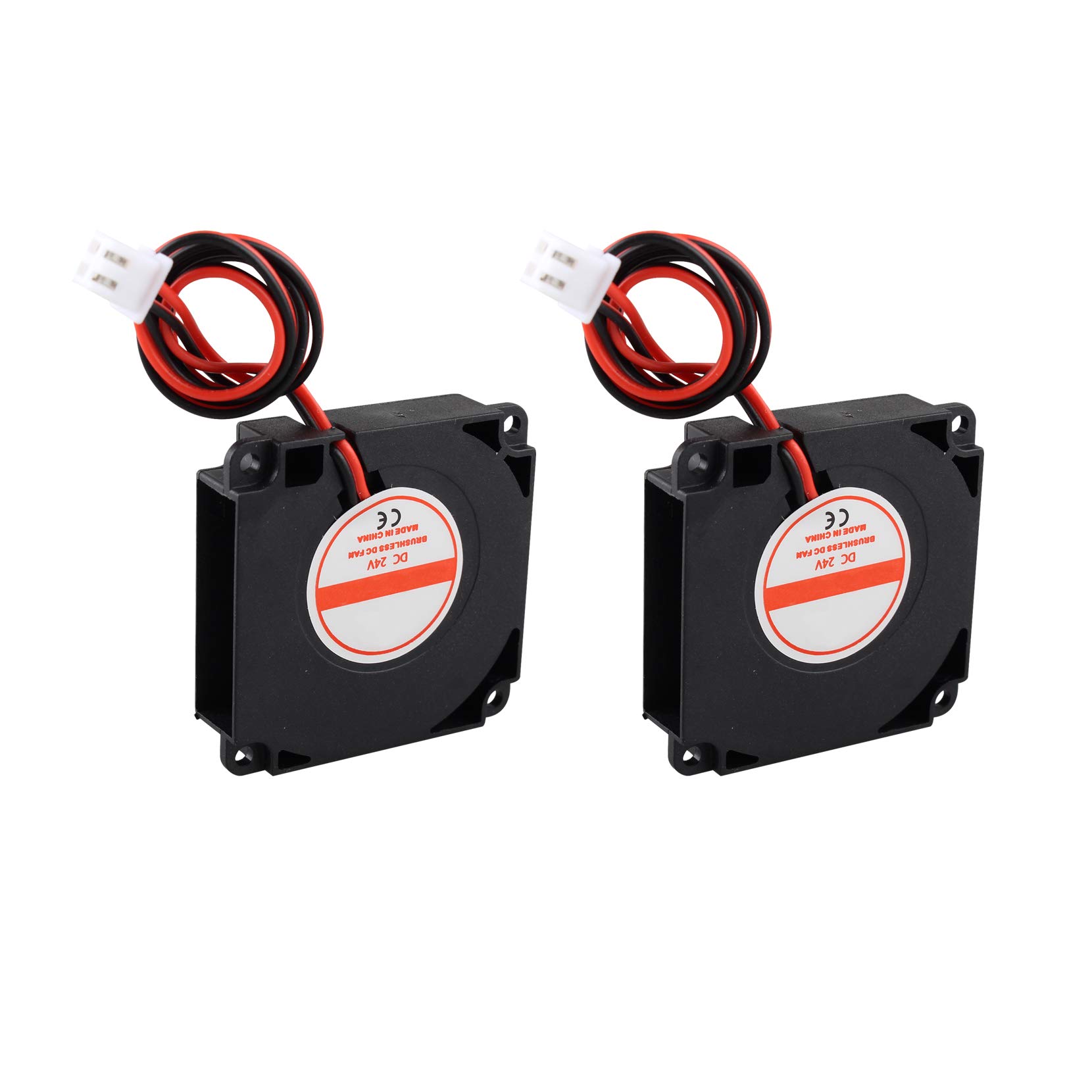 Jopto 2Pcs Brushless Fan DC 24V Cooling Fan 4010 0.06A 40mm x 40mm x 10mm 3D Printer Fan Hydraulic Turbo Cooling Fan with XH2.54-2P Wire for 3D Printer