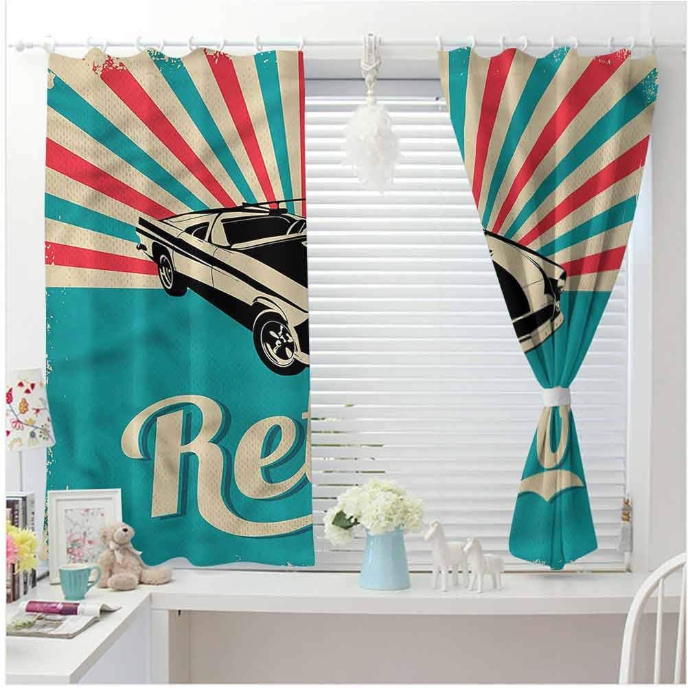 RenteriaDecor Cars Couple Bedroom Curtains Classical American Car
