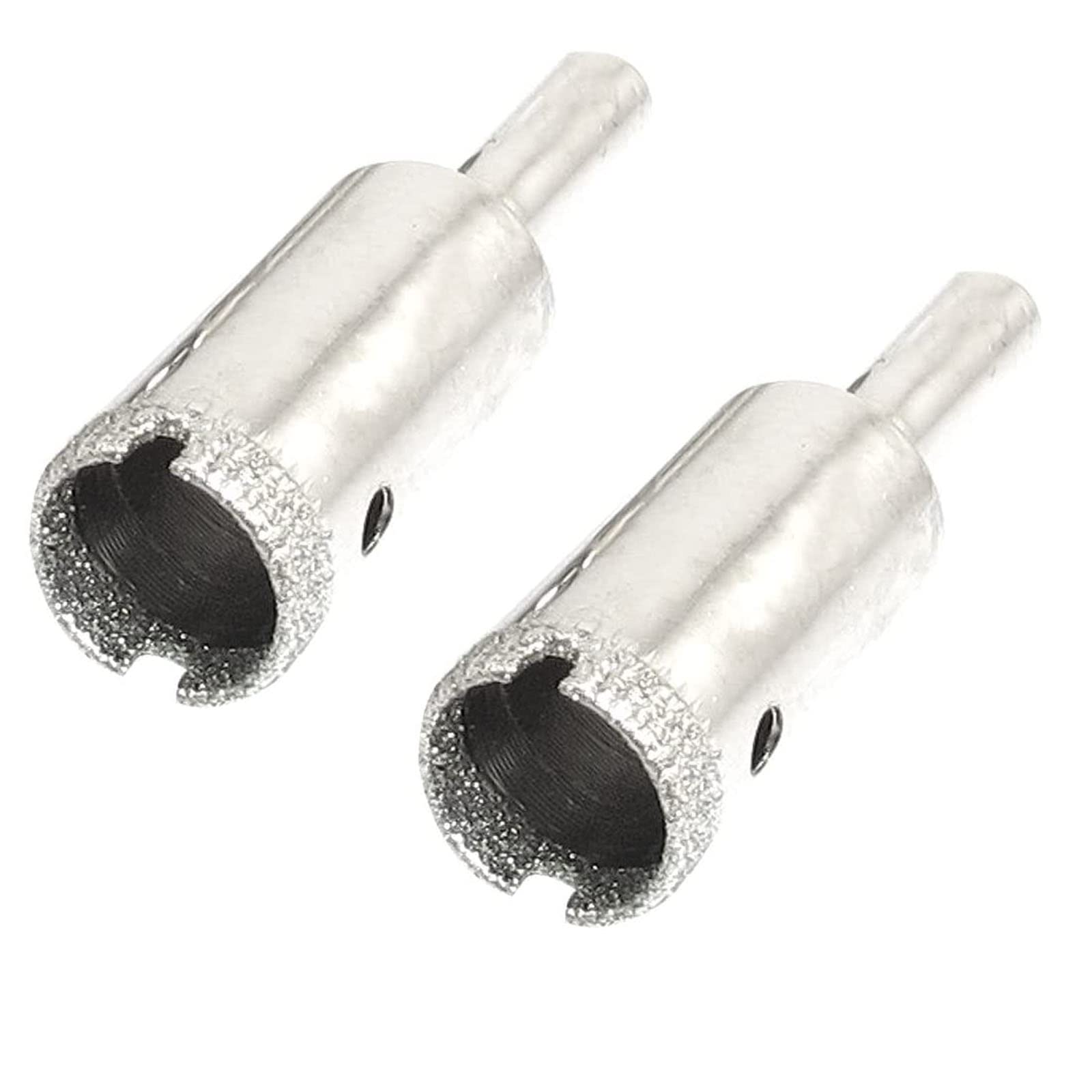 TA-VIGOR 2Pcs 15mm Diamond Drill Bit Hole Saw, Hollow Core Drill Bit Hole Saw, Diamond Coated Carving Drilling Bits for Glass Ceramics Porcelain Tile Stone Granite Marble