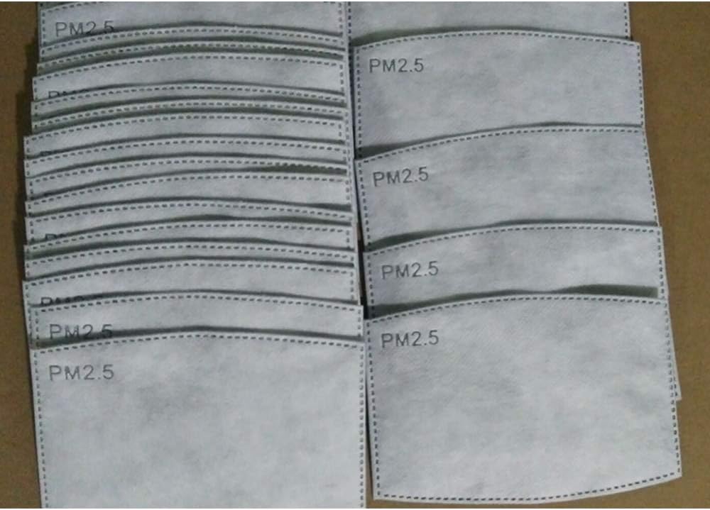Reusable Protective Face Masks 5-Layer Activated Carbon Filter PM2.5 Mouth Mask -5pack