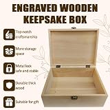 arricraft Wooden Memory Keepsake Box Heart Pattern 24.5x19.5x10.3cm view 4
