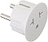 6PKSCHUKO Heavy Duty Grounded USA American to European German Schuko Outlet Plug Adapter - 6 Pack