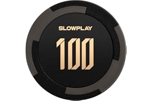 SLOWPLAY Godel Clay Poker Chips, 14 Grams Heavyweight Clay Composite, 40mm Large Chips in Bulk, Pack of 50 with Denomination of 100