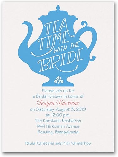 Amazon Com 700pk Tea Time Bridal Shower Invitation Bridal Shower Invitations Jewelry