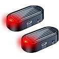 ELECTOP Car Solar Power Simulated Dummy Alarm, Anti-Theft LED Flashing Security Light Fake Car Alarm, Automotive Warning Inte