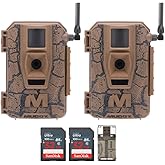 MUDDY Mitigator - Cámara celular de 24 MP con detección de 80 pies y rango de flash (paquete de 2) paquete con tarjeta de mem