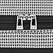 LONDON FOG Cambridge II 16-Inch Classic Satchel, Black White Houndstooth