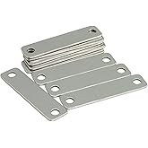 StayMax Metal Engraving Blanks Stamping Blanks 304 Stainless Steel Rectangle Blank Tags with 2 Holes 25 PCS 4cm*1cm