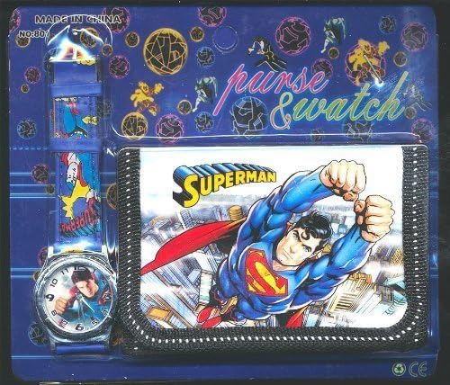 Superman Children's Watch Wallet Set For Kids Children Boys Girls Great Christmas Gift Gifts Present - Sold by Happy Bargains Ltd by Happy Bargains LTD