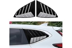 DLOVEG Rear Window Louvers for Honda CRV 2017 2018 2019 2020 2021 2022 Accessories Sporty Air Vent Cover Trim Window Glass Blinds Glossy Black