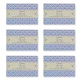 La Belle Vie 100% Pure Vegetable Based Triple Milled Soap , Pack of 6 - Organic Shea Butter , Calendula Extract – Relaxing , Calming , Paraben Free - French Lavender 6 x 7 oz (200g)