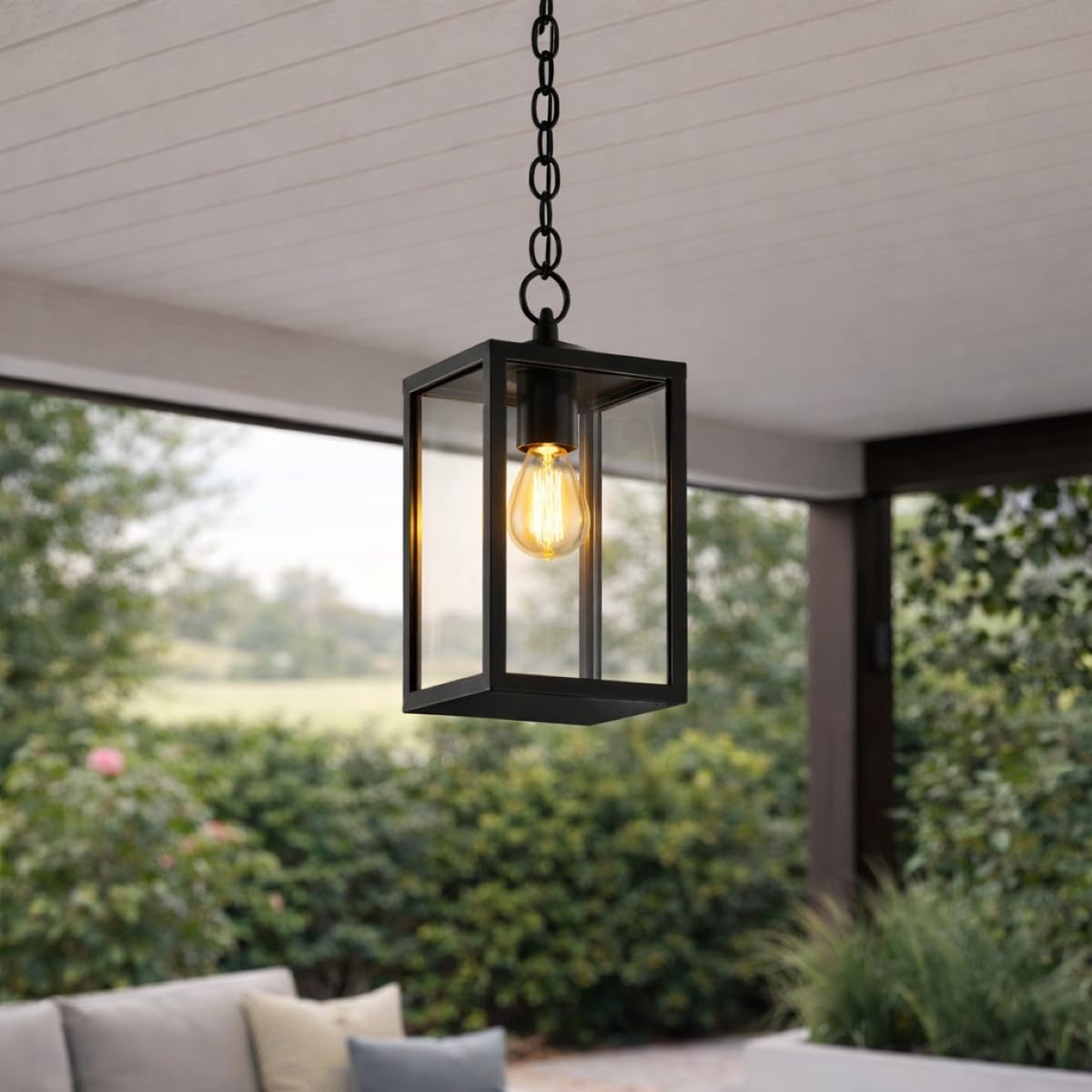 CGC Lighting Aluminium Contemporary Outdoor Outside Wall Light Garden Porch Post Driveway Patio Lamp Weatherproof (Hanging)
