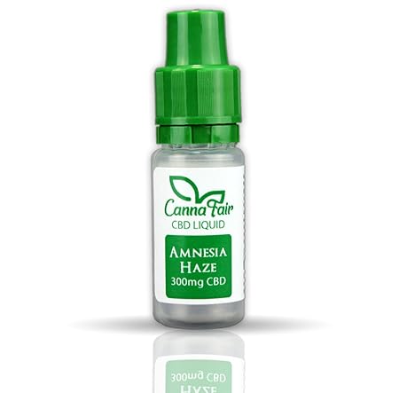 Cannafair CBD Liquid Amnesia Haze | CBD Liquid | Menge 10 ml | VG 30 PG 70 | nikotinfrei | Made in Germany | 100% natürliche 