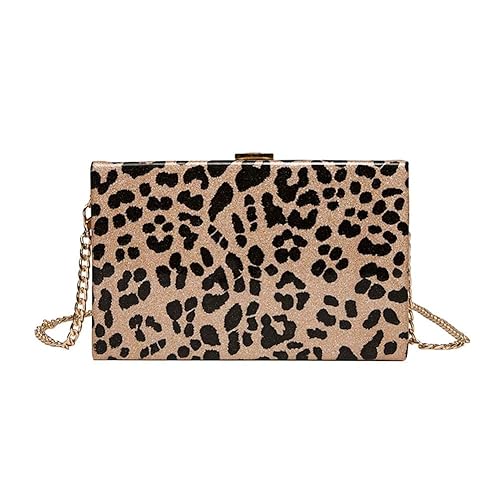 asiproper Leopard Small Chain Sling Phone Box Case Women Crossbody Shoulder Bag Messenger Bags