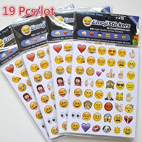 Amazon Co Jp 19個絵文字ステッカーパック912クリエイティブdie Cut Stickers For日記電話instagram Twitterビニールスマイリーアイコンイメージの感情 おもちゃ