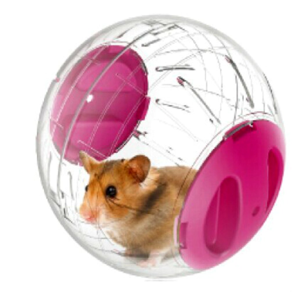 emours Dwarf Hamster Running Play Ball Mini 4.8 inch Small Animal Hamster Run Exercise Ball (pink)