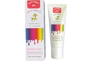 CRAZY LIBERTY Permanent Hair Dye for Dogs and Horses, 4 oz Tube. (Red)