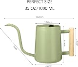 GUKJOB Watering Can Indoor Plants 35oz Stainless Steel Long Spout Sage view 7