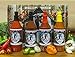 Zombie Cajun Hot Sauce Gift Sets - 4 Full Size (6oz) Bottles of Traditional Creole Slow Cooked Louisiana Hot Sauces. It's Not About the Hot It's About the Flavors, Plus a Zombie Book w/Recipes