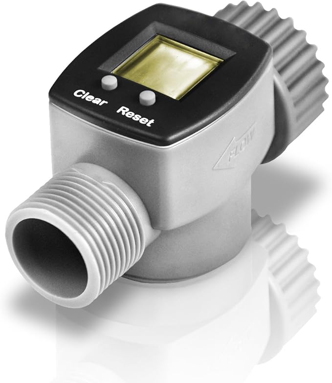 Digital Electronic Water Smart Flow Meter for Garden Hose Watering 3/4