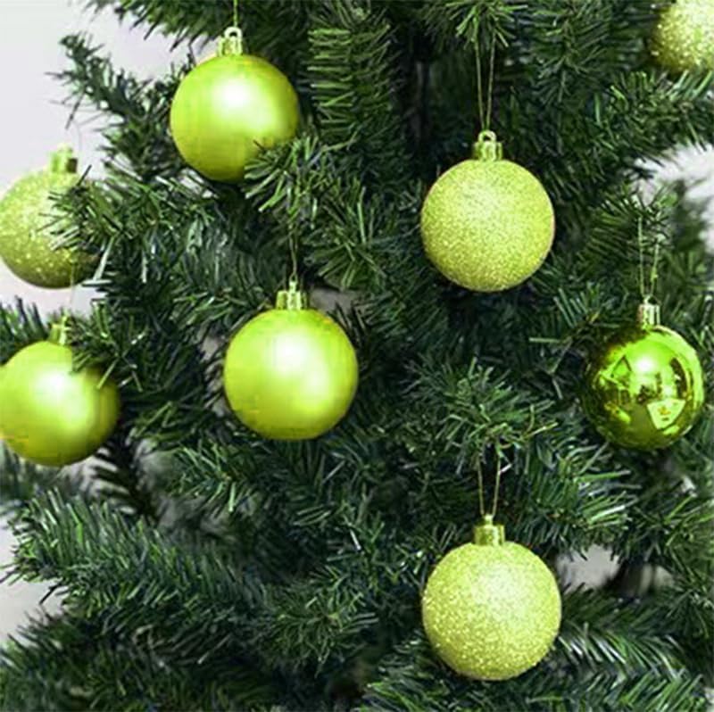 Ornaments - YYCRAFT 34ct Christmas Ball Ornaments 4CM for Xmas Tree Christmas Decorations Shatterproof Hooks Included (Lime Green, S)