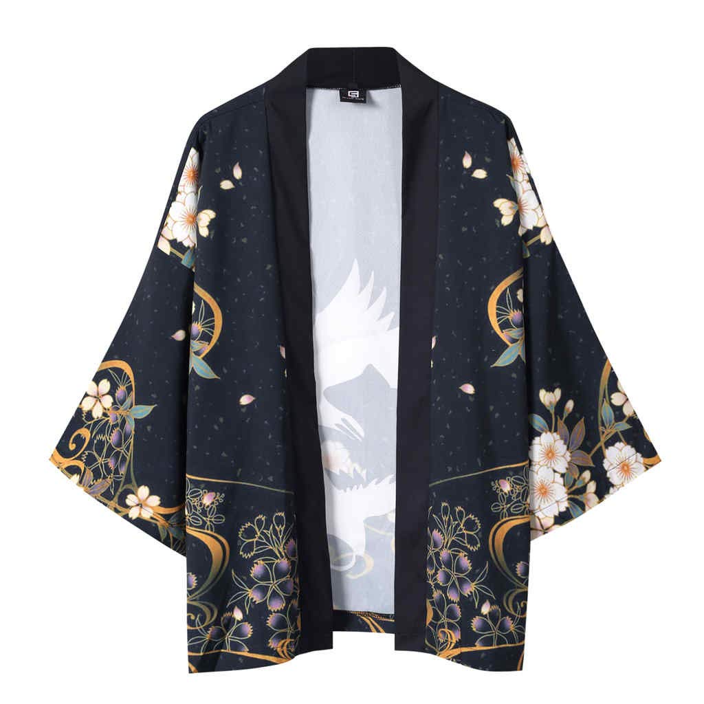 Tee-Shirt Manches Longues à Manches Courtes Kimono Japonais dété pour  Hommes et Femmes Vetement Marque Polo Pas Cher Grande Taille Tops Sweater  Cardigan Sweatshirt Hoodie Automne Accessoires de salle de bain Salle