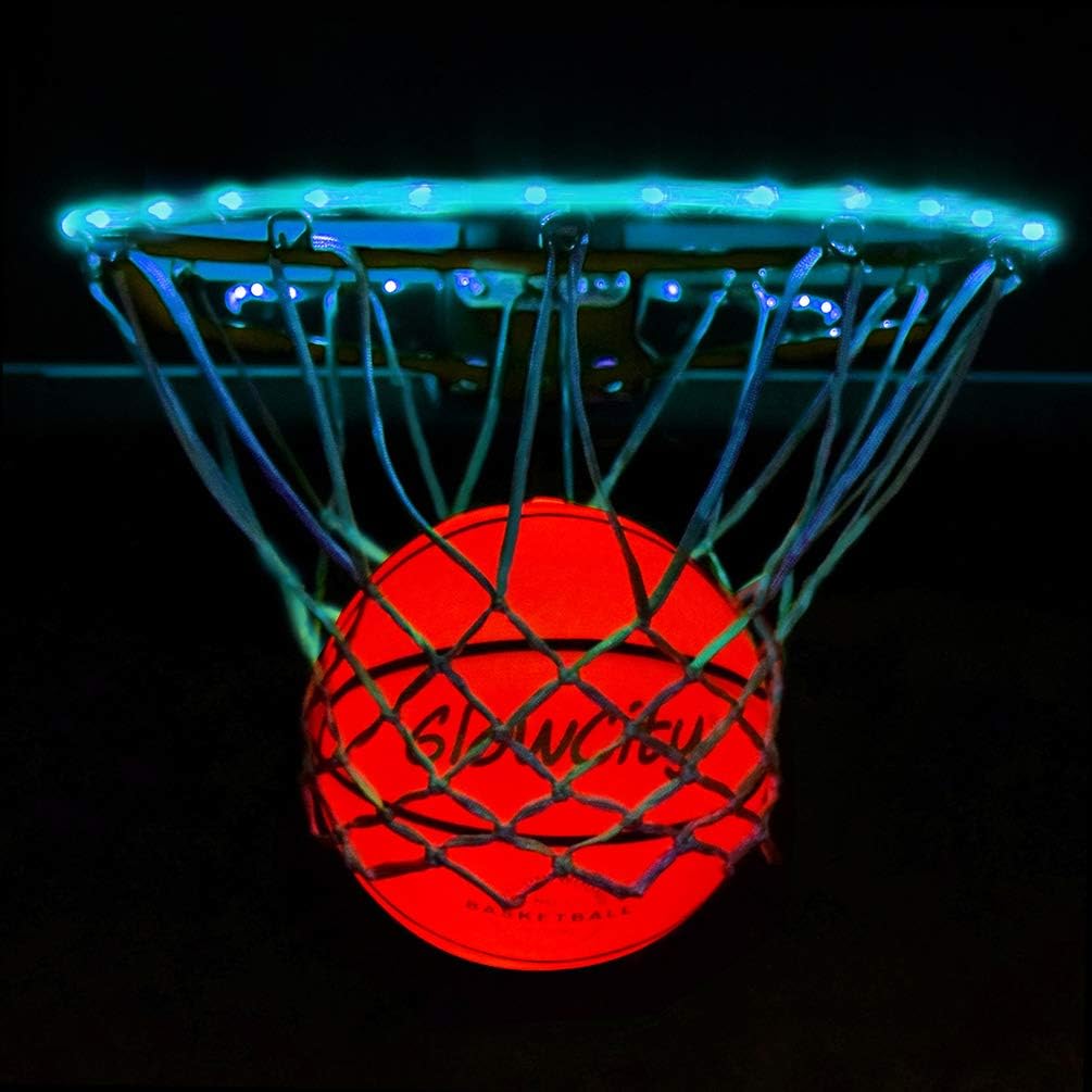 GlowCity Light Up LED Rim Kit with LED Basketball Included