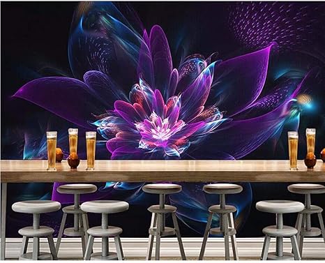 Amazon Co Jp Wuyyii カスタム壁紙カラフルなフラワーバーktvの背景の壁の家の装飾リビングルームの寝室の背景3dの壁紙 200x140cm Diy 工具 ガーデン