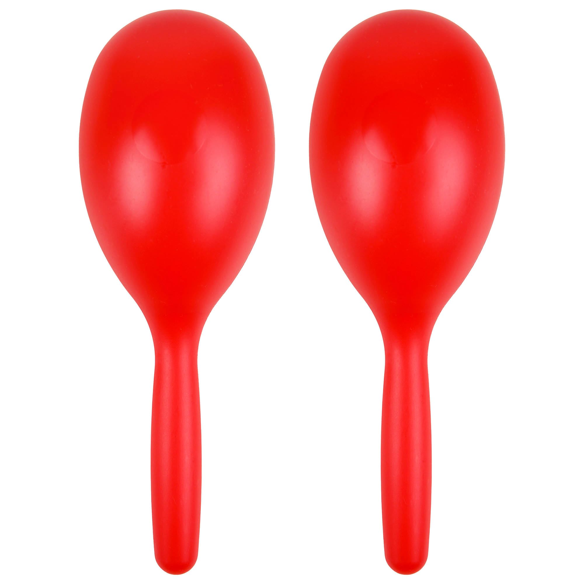A-Star Red Plastic Maracas Pair - 20cm Shaker Rattle, Percussion Rhythm Instrument