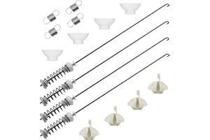 KOHUIPU Upgraded W10780048 Washer Suspension Rod Kit with W10400895 Washer Suspension Springs Fits for Whirlpool Kenmore Amana Maytag Washing Machines