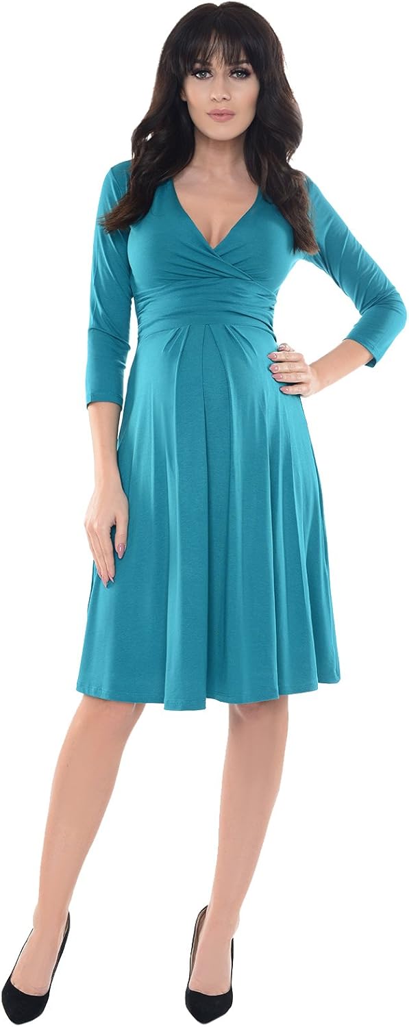 Purpless Maternity Classic Pregnancy Dress Vneck A line 4400: Amazon.co